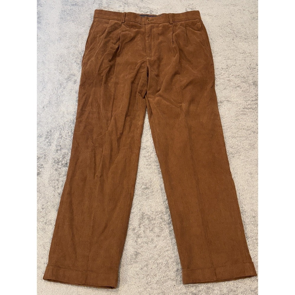 Henry Jacobson Corduroy Pants Mens 36x32 Brown Relaxed Fit Casual Slacks